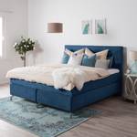 Boxspring Dogali velours - Donkerblauw - 140 x 200cm