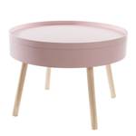 Table d'appoint Embala Partiellement en pin massif - Rose / pin