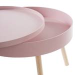 Table d'appoint Embala Partiellement en pin massif - Rose / pin