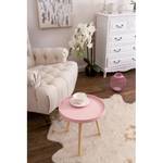 Table d’appoint Cuto Partiellement en pin massif - Rose / pin