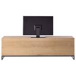 Tv-meubel Carper deels massief eikenhout/metaal - eikenhout/zwart