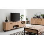 Tv-meubel Carper deels massief eikenhout/metaal - eikenhout/zwart