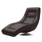 Chaise lounge Colima Cuir véritable - Marron foncé