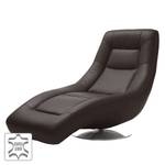 Chaise lounge Colima Cuir véritable - Marron foncé