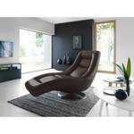 Chaise lounge Colima Cuir véritable - Marron foncé