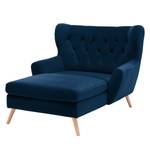 XXL-fauteuil Celaya fluweel - Donkerblauw