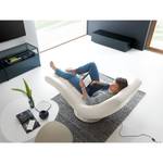 Chaise lounge Colima Cuir véritable - Blanc