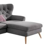 Ecksofa Celaya Microfaser - Grau - Longchair davorstehend rechts