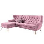 Hoekbank Celaya Microvezel - Mauve - Longchair vooraanzicht links