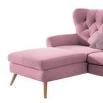 Ecksofa Celaya Microfaser - Mauve - Longchair davorstehend links