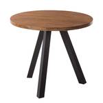 Eettafel MANCHESTER - rond massief acaciahout/metaal - Diameter: 90 cm