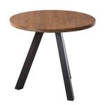 Eettafel MANCHESTER - rond massief acaciahout/metaal - Diameter: 90 cm