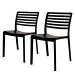 Chaises Lama (lot de 2) Matière plastique - Noir