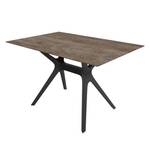 Table Vela II Imitation chêne gris / Noir - 120 x 80 cm