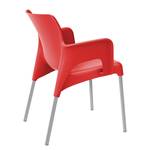 Armleunstoelen Sun (2-delige set) kunststof/aluminium - Rood