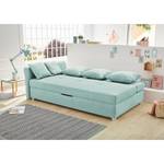 Canapé convertible Howell II Tissu structuré - Turquoise