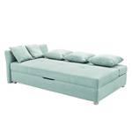 Canapé convertible Howell II Tissu structuré - Turquoise