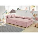 Canapé convertible Howell II Tissu structuré - Rose