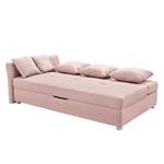 Canapé convertible Howell II Tissu structuré - Rose