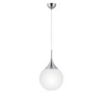 LED-Pendelleuchte Damian Glas / Aluminium - Weiß / Silber