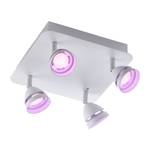 LED-plafondlamp Gemini ijzer - wit