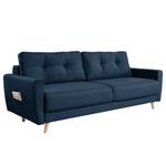 3-Sitzer Sofa SOLA Webstoff Luba: Jeansblau - Ohne Schlaffunktion