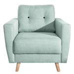 Fauteuil SOLA geweven stof - Geweven stof Luba: Mintgrijs