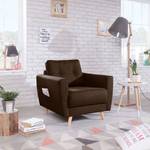 Fauteuil SOLA Tissu - Tissu Luba: Marron foncé