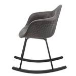 Rocking chair Kevya l (lot de 2) Tissu / Métal - Graphite/ Noir