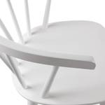 Chaises Krise (lot de 2) Hévéa massif - Blanc - Blanc