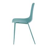 Chaises Whatts (lot de 4) Matière plastique / Acier - Bleu pétrole - Bleu pétrole