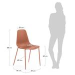 Chaises Whatts (lot de 4) Matière plastique / Acier - Gris - Orange