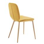 Chaises capitonnées Meet (lot de 4) Tissu / Acier - jaune moutarde / Beige - Jaune moutarde