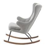 Rocking chair Meryl Tissu - Gris chiné / Noyer - Gris chiné