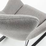 Rocking chair Vania Tissu - Gris / Chêne noir - Gris clair