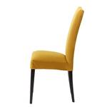 Chaises capitonnées Freda (lot de 2) Tissu / Hêtre massif - Jaune moutarde / Noir - Jaune moutarde