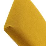 Chaises capitonnées Freda (lot de 2) Tissu / Hêtre massif - Jaune moutarde / Noir - Jaune moutarde