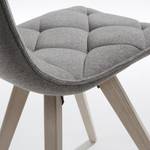 Gestoffeerde stoelen Kuta (4 stuk) geweven stof/massief essenhout - grijs/essenhout - Grijs