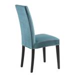 Chaises capitonnées Freda (lot de 2) Tissu / Hêtre massif - Bleu / Noir - Bleu