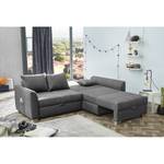 Canapé d’angle Jaru II Microfibre - Gris foncé