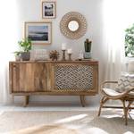 Sideboard Chibia Massivholz Mango - Braun / Weiß