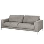 Sofa Fiesta I (3-Sitzer) Strukturstoff - Platin