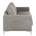 Sofa Fiesta I (3-Sitzer) Strukturstoff - Platin