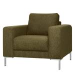 Fauteuil Fiesta I Tissu structuré - Vert olive