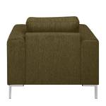 Fauteuil Fiesta I Tissu structuré - Vert olive