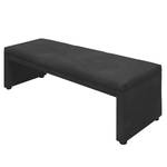 Banc Hugo Imitation cuir - Basalte - 150 x 48 x 46 cm