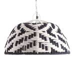 Hanglamp Gatsby katoen/ijzer - wit/zwart