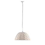 Suspension Gatsby II Étoffe de coton<br> Fer - Blanc / Beige