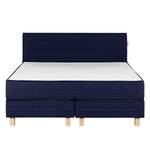 Boxspringbett Smood Webstoff - Blau - 140 x 200cm - Mit Kopfteil - Kaltschaummatratze