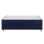 Boxspringbett Smood Webstoff - Blau - 140 x 200cm - Ohne Kopfteil - Kaltschaummatratze